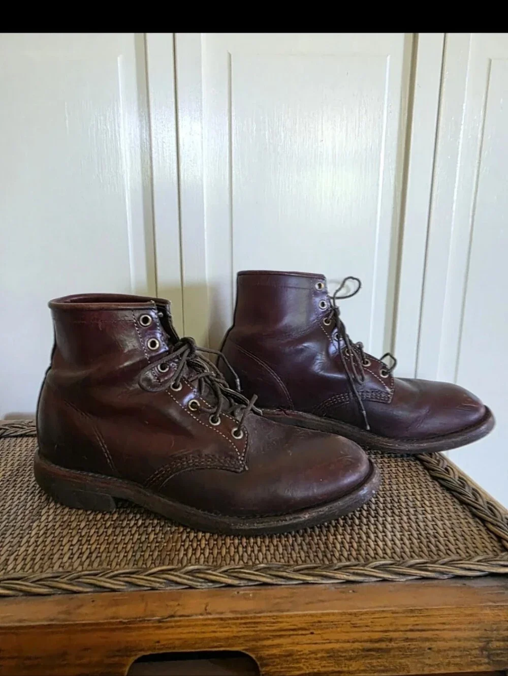 Mens Vintage Chippewa L.L. Bean Katahdin Leather Cordovan Boots Sz 9D